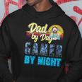 Dad By Day Gamer By Night Video Games Gaming Father Hoodie Unique Gifts