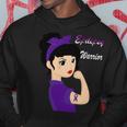 Epilepsy Warrior Strong Women Purple Ribbon Epilepsy Epilepsy Awareness V2 Hoodie Funny Gifts