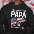 Fathers Day Gift Papa Bear Dad Grandpa Usa Flag July 4Th Hoodie Unique Gifts
