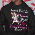 Friends Dont Let Friends Fight Breast Cancer Alone Pink Ribbon Unicorn Breast Cancer Support Breast Cancer Awareness Hoodie Funny Gifts