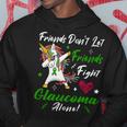 Friends Dont Let Friends Fight Glaucoma Alone Unicorn Green Ribbon Glaucoma Glaucoma Awareness Hoodie Funny Gifts