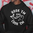 Funny Hookem And Cookem Fishing Hoodie Unique Gifts