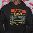 Funny Papa Knows Everything If He Doesnt Know Fathers Day Hoodie Personalized Gifts