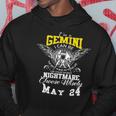 Gemini Zodiac Sign May 24 Horoscope Astrology Design Hoodie Unique Gifts