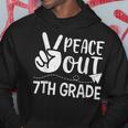Happy Last Day Of School Retro Peace Out 7Th Grade Hoodie Unique Gifts