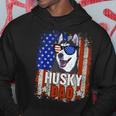 Husky Dad 4Th Of July American Flag Glasses Dog Men Boy Hoodie Funny Gifts