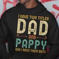 I Have Two Titles Dad And Pappy Retro Vintage Hoodie Unique Gifts
