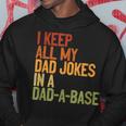 I Keep All My Dad Jokes In A Dad-A-Base Vintage Fathers Day Hoodie Funny Gifts