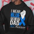 I Wear Blue For My Dad Als Awareness Supporter Warrior Hoodie Unique Gifts
