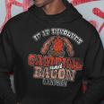 If It Involves Camping & Bacon Bbq Distressed Hoodie Personalized Gifts