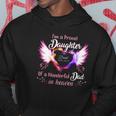 Im A Proud Daughter Of A Wonderful Dad In Heaven David 1986 2021 Angel Wings Heart Hoodie Unique Gifts
