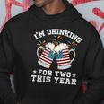 Im Drinking For Two This Year Pregnancy 4Th Of July Hoodie Unique Gifts