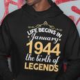 January 1944 Birthday Life Begins In January 1944 V2 Hoodie Funny Gifts