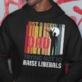 Just A Regular Dad Trying Not To Raise Liberals Fathers Day Hoodie Unique Gifts