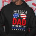 Just A Regular Dad Trying Not To Raise Liberals Voted Trump Hoodie Unique Gifts