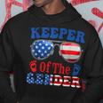 Keeper Of The Gender 4Th Of July Baby Gender Reveal Hoodie Unique Gifts