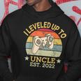 Leveled Up To Uncle Est 2022 Promoted New Uncle Video Gamer Hoodie Funny Gifts