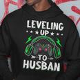 Leveling Up To Husban Husband Video Gamer Gaming Hoodie Funny Gifts