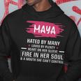 Maya Name Gift Maya Hated By Many Loved By Plenty Heart On Her Sleeve Hoodie Funny Gifts