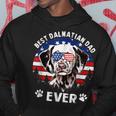 Mens Best Dalmatian Dad Ever Us Flag 4Th Of July Hoodie Funny Gifts