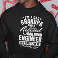 Mens Dad Grandpa And A Retired Railroad Engineer Fathers Day Hoodie Unique Gifts