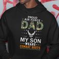 Mens My Son Wear Combat Boots-Proud Air Force Dad Camouflage Army Hoodie Unique Gifts
