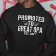 Mens Promoted To Great Opa 2021 Happy Opa Fathers Day Gift Hoodie Unique Gifts