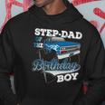 Mens Step-Dad Of The Birthday Boy Monster Truck Birthday Hoodie Unique Gifts