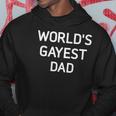Mens Worlds Gayest Dad Bisexual Gay Pride Lbgt Funny Hoodie Unique Gifts