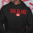 Oak Island Canada Flag Vintage Red Text Hoodie Unique Gifts