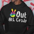 Peace Out 8Th Grade Tie Dye Graduation Class Of 2022 Virtual V2 Hoodie Unique Gifts