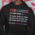 Pro Choice Definition Feminist Rights My Body My Choice V2 Hoodie Unique Gifts
