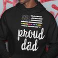Proud Lgbtq Dad American Usa Flag Pride Ally Rainbow Lgbt Hoodie Personalized Gifts