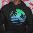 Retro Water Sport Surfboard Palm Tree Sea Tropical Surfing Hoodie Unique Gifts