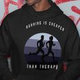 Running Is Cheaper Than Therapy Hoodie Funny Gifts