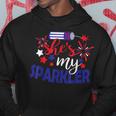 Shes My Sparkler 4Th Of July Matching Couples Hoodie Funny Gifts