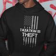 Taxation Is Theft American Flag 4Th Of July Gift Hoodie Unique Gifts