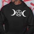 Triple Moon Goddess Wicca Pentacle Hoodie Unique Gifts