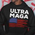 Ultra Maga Proud American Distressed Flag Patriotic Gift Hoodie Funny Gifts