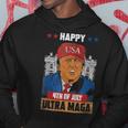 Ultra Maga Trump Happy 4Th Of July American Flag Hoodie Funny Gifts