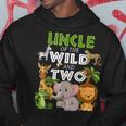 Uncle Of The Wild Two Zoo Birthday Safari Jungle Animal Hoodie Funny Gifts