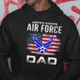 United States Air Force Dad With American Flag Gift Hoodie Unique Gifts