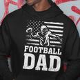 Vintage Football Dad American Flag Football 4Th Of July Hoodie Funny Gifts