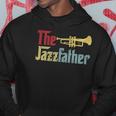Vintage The Jazzfather Happy Fathers Day Trumpet Player Hoodie Unique Gifts