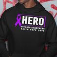 Vitiligo Awareness Hero - Purple Vitiligo Awareness Hoodie Funny Gifts