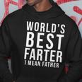 Worlds Best Farter I Mean Father Funny Fathers Day Husband  Fathers Day Gif Hoodie Personalized Gifts