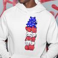 4Th Of July Cat Patriotic American Flag Cute Cats Pile Stack Hoodie Unique Gifts