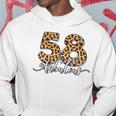 58Th Birthday Fabulous 58 Years Old Cool Leopard Birthday Hoodie Unique Gifts