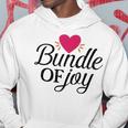 Baby Shower Text Design Bundle Of Joy Heart Hoodie Funny Gifts