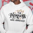 Baby Shower Text Design The Princess Has Arrived Hoodie Funny Gifts